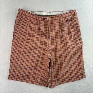 Brioni Shorts Men 34x9 Pink Plaid Bermuda Quiet Luxury Preppy Cotton Italy